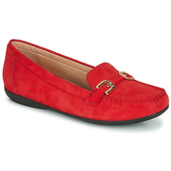 Shoes Women Loafers Geox D ANNYTAH MOC Red / Gold