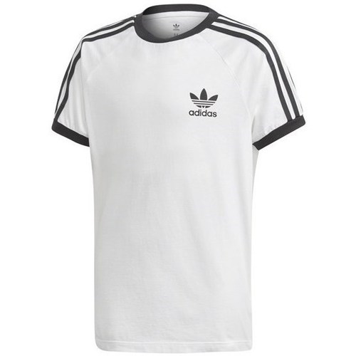 Clothing Boy Short-sleeved t-shirts adidas Originals 3STRIPES Legend Black, White