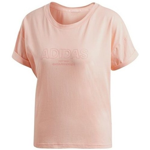Clothing Women Short-sleeved t-shirts adidas Originals Ess Allcap Tee Pink