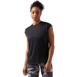 Clothing Women Short-sleeved t-shirts Reebok Sport EL Marble Tee Black