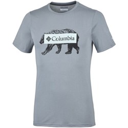 Clothing Men Short-sleeved t-shirts Columbia Box Logo Bear Grey