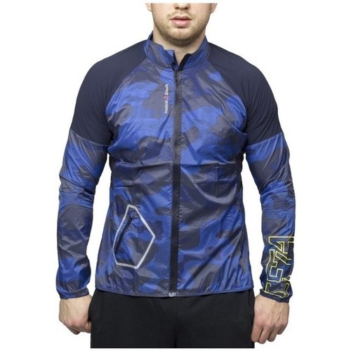 Clothing Men Jackets Reebok Sport CF Fthr Jkt Navy blue, Blue
