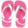 Shoes Girl Flip flops Havaianas BABY BRASIL LOGO II Pink / White