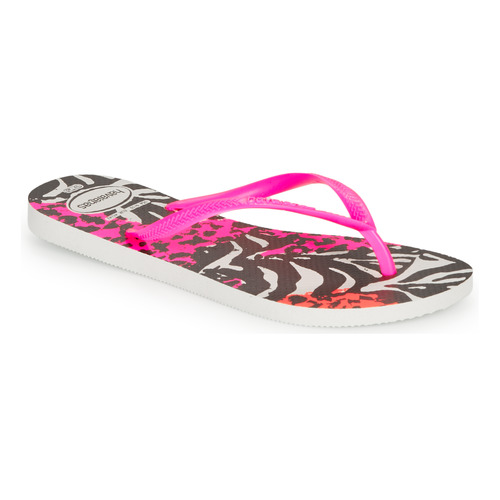 Shoes Women Flip flops Havaianas SLIM ANIMALS Pink /  black