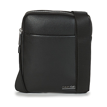 Bags Men Pouches / Clutches Calvin Klein Jeans CK BOMBE' FLAT CROSSOVER Black
