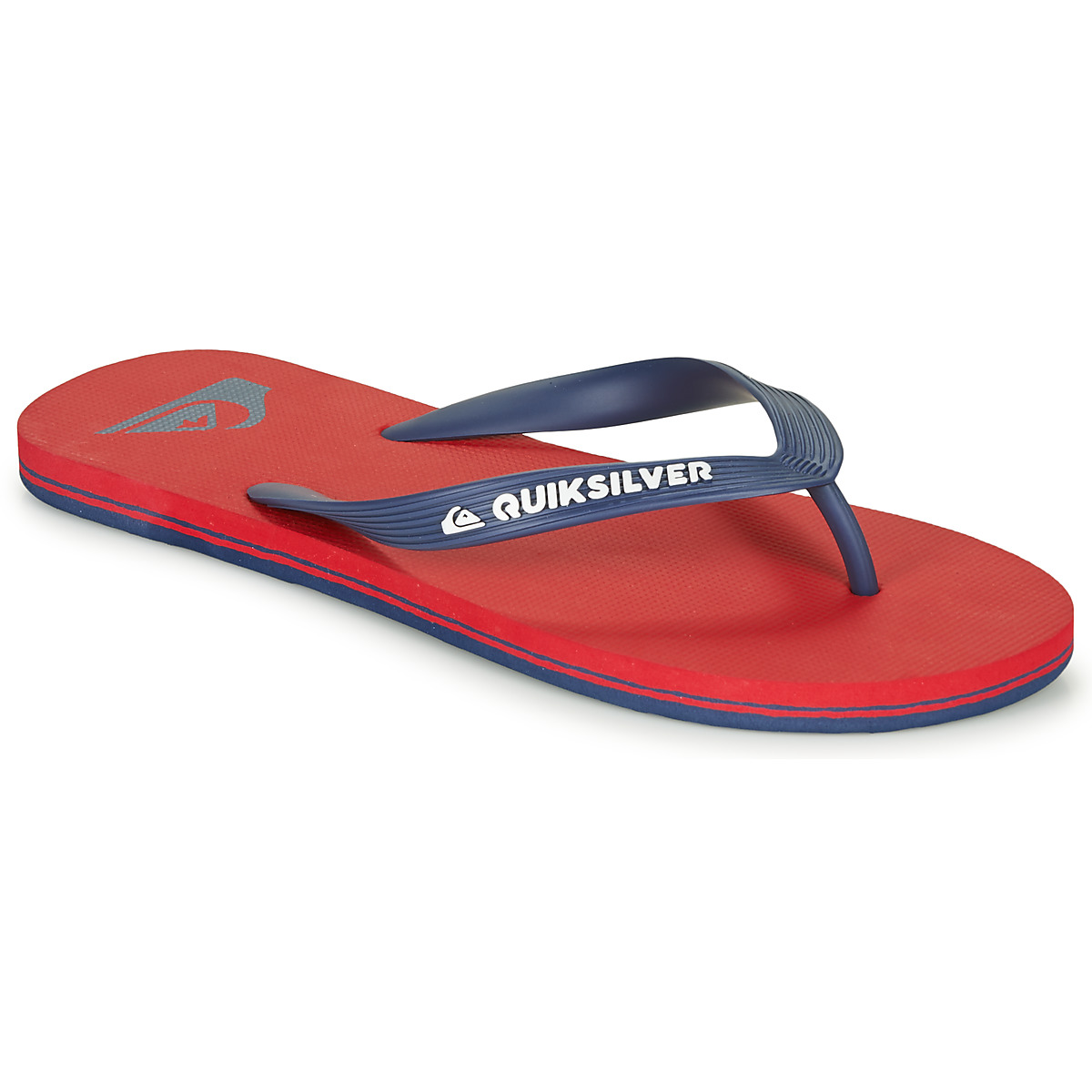 quiksilver  molokai  men's flip flops / sandals (shoes) in red
