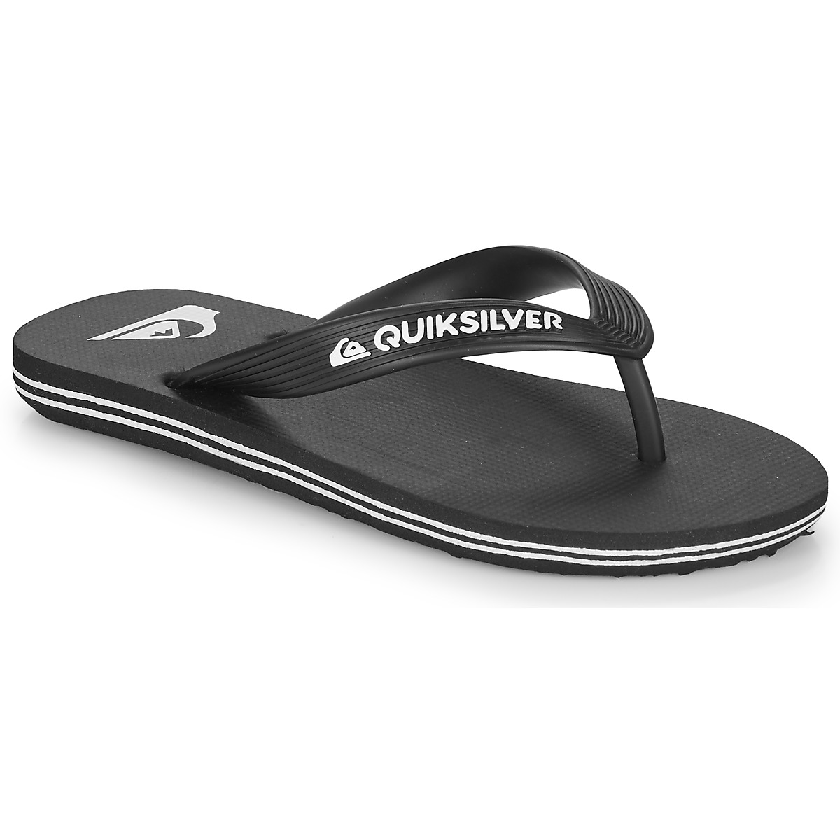 quiksilver  molokai youth  boys's children's flip flops / sandals in black
