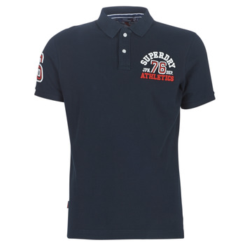 Superdry  CLASSIC SUPERSTATE S/S POLO  men's T shirt in Blue. Sizes available:S,M,XL,XS