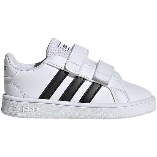 Shoes Children Low top trainers adidas Originals Grand Court I White