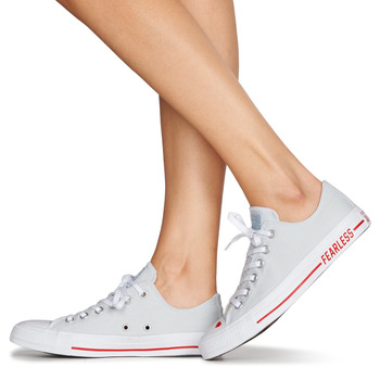 Converse CHUCK TAYLOR ALL STAR LOVE CANVAS - OX White / Red