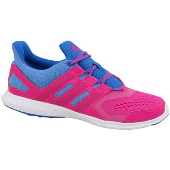 Shoes Girl Low top trainers adidas Originals Hyperfast 20 K Blue, Pink