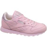 Shoes Children Low top trainers Reebok Sport Classic Leather Metallic Pink
