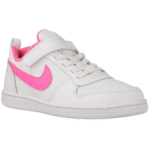 Shoes Children Low top trainers Nike Court Borough Low White, Pink