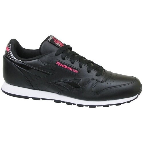 Shoes Children Low top trainers Reebok Sport CL Leather Girl Squad Black