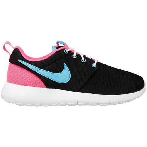 Shoes Children Low top trainers Nike Roshe One GS Pink, Black