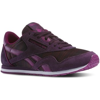Shoes Women Low top trainers Reebok Sport CL Nylon Slim Geo Graphic Purple