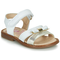 Shoes Girl Sandals Pablosky LOLLA White / Gold