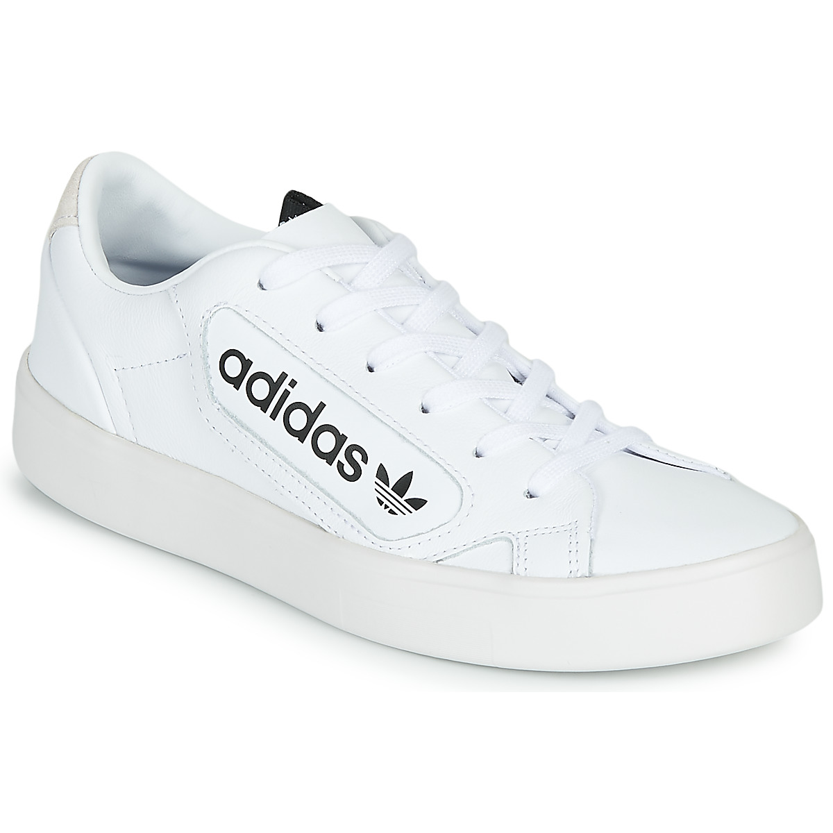 Women SLEEK - - top adidas adidas Spartoo UK delivery Free Originals ! trainers | £ White Low Shoes W