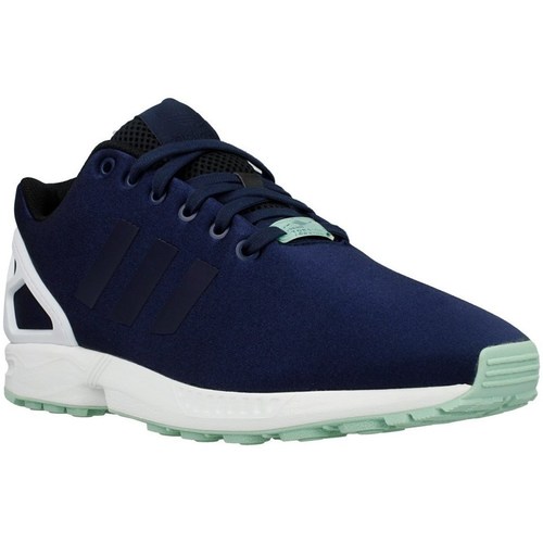 Shoes Men Low top trainers adidas Originals ZX Flux Celadon, White, Navy blue