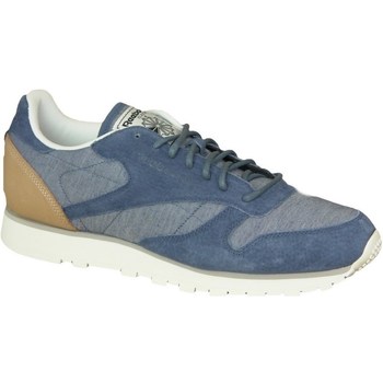 Shoes Men Low top trainers Reebok Sport CL Leather Fleck Grey, Blue