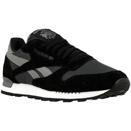 Shoes Men Low top trainers Reebok Sport CL Leather Clip Black, Grey