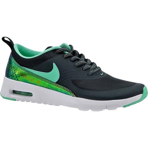 Shoes Children Low top trainers Nike Air Max Thea Print GS Graphite, Light blue, Green
