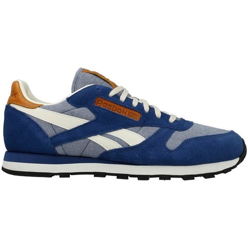 Shoes Men Low top trainers Reebok Sport CL Leather CH Grey, Navy blue, Cream