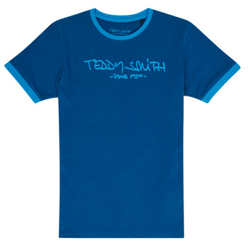 Teddy Smith  TICLASS 3  boys's Children's T shirt in Blue