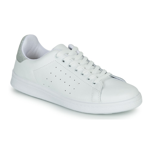 Shoes Women Low top trainers Yurban SATURNA White / Silver