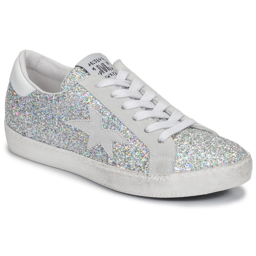 Shoes Women Low top trainers Meline GARAMINE White / Silver