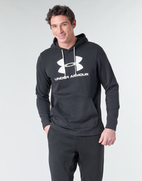 Clothing Men Sweaters Under Armour SPORTSTYLE TERRY LOGO HOODIE Black