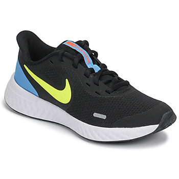 Shoes Boy Multisport shoes Nike REVOLUTION 5 GS Black / Yellow / Blue
