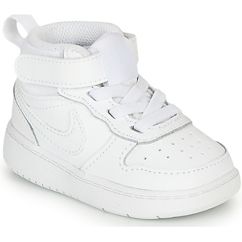 Shoes Children Low top trainers Nike COURT BOROUGH MID 2 TD White