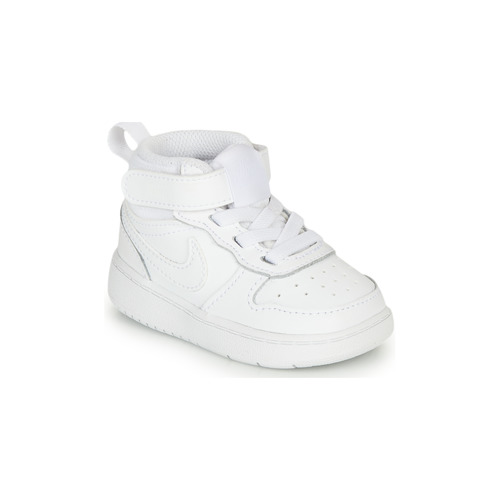 Shoes Children Low top trainers Nike COURT BOROUGH MID 2 TD White