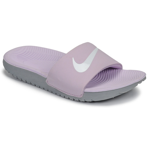 Shoes Girl Sliders Nike KAWA Pink / White