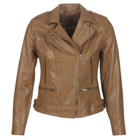 Clothing Women Leather jackets / Imitation leather Naf Naf CHAO Cognac