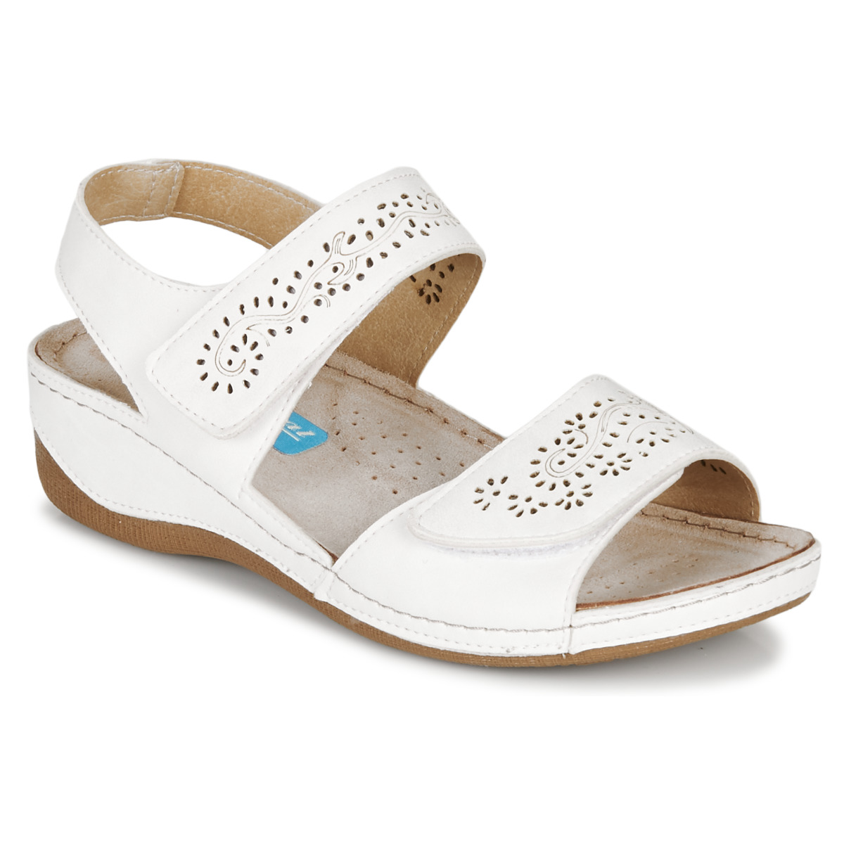 damart  milana  women's sandals in white