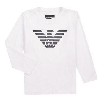 Clothing Boy Long sleeved tee-shirts Emporio Armani Aloys White