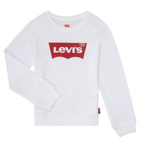 Clothing Girl Sweaters Levi's KEY ITEM LOGO CREW White