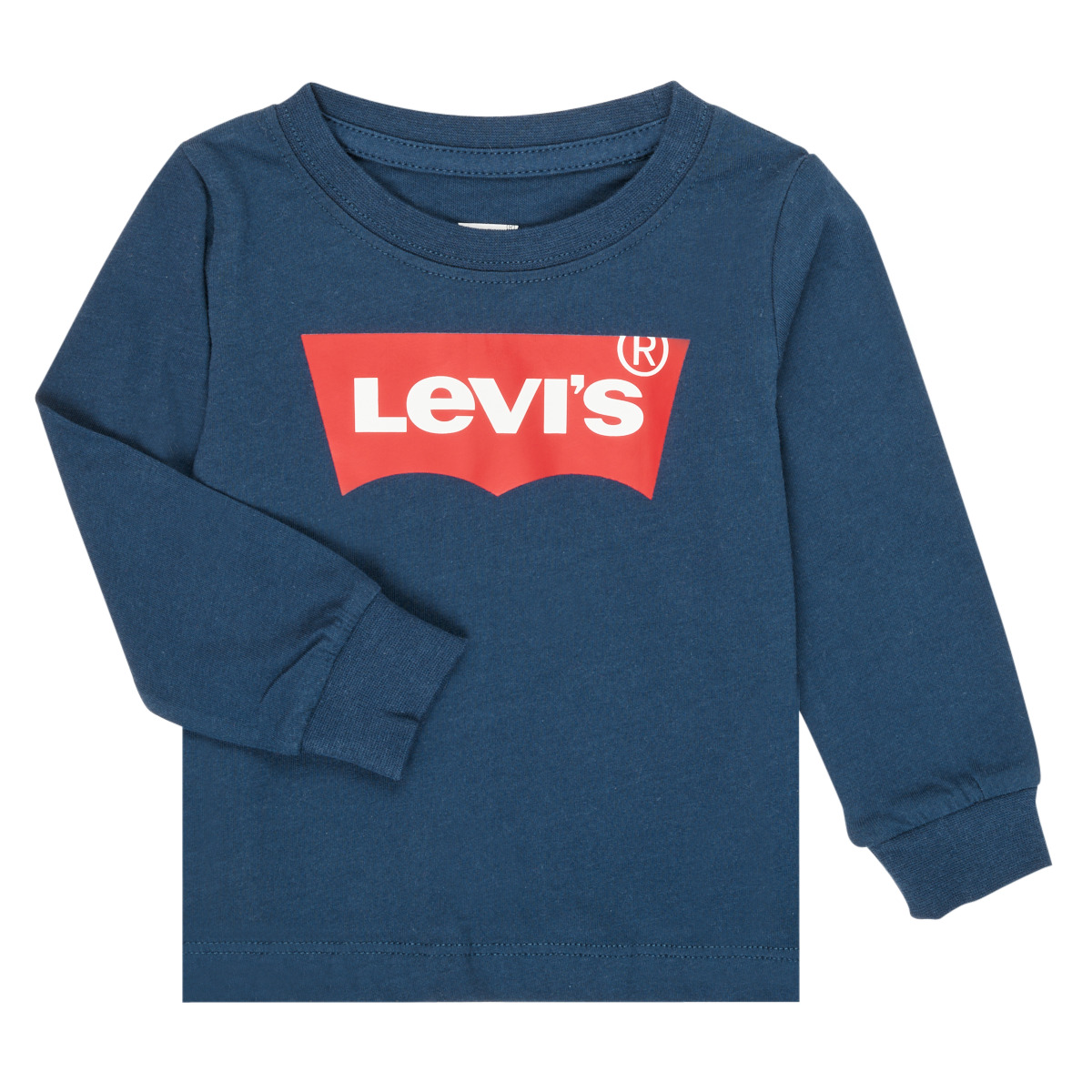 levis  batwing tee ls  boys's children's sweatshirt in marine
