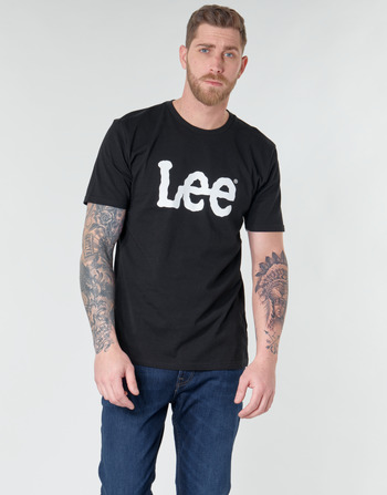 Clothing Men Short-sleeved t-shirts Lee LOGO TEE SHIRT  black