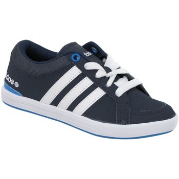 Shoes Children Low top trainers adidas Originals Bbneo Skool LO K White, Navy blue