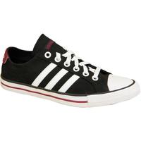 Shoes Children Low top trainers adidas Originals Vlneo 3 Stripes LO K Black, White