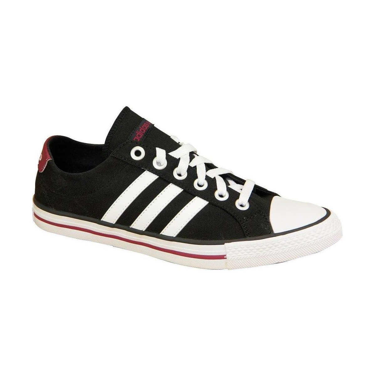 Shoes Children Low top trainers adidas Originals Vlneo 3 Stripes LO K White, Black