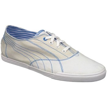 Shoes Women Tennis shoes Puma Tekkies Stripes Cream, White, Blue