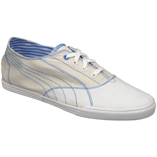 Shoes Women Low top trainers Puma Tekkies Stripes White, Cream, Blue