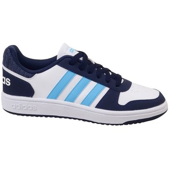 Shoes Boy Low top trainers adidas Originals Hoops 20 K White, Navy blue