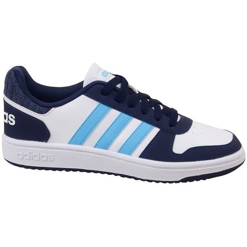 Shoes Children Low top trainers adidas Originals Hoops 20 K White, Navy blue