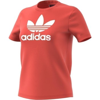 Clothing Women Short-sleeved t-shirts adidas Originals Trefoil Red