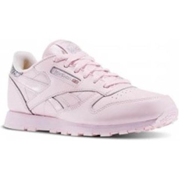 Reebok Sport  Classic Leather Met 45 U Unisex  boys's Children's Shoes (Trainers) in Pink